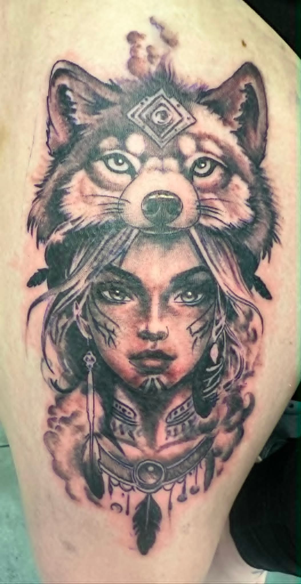 Realism animal portrait tattoo by John Quinn at Tattoo Zone Newcastle.
